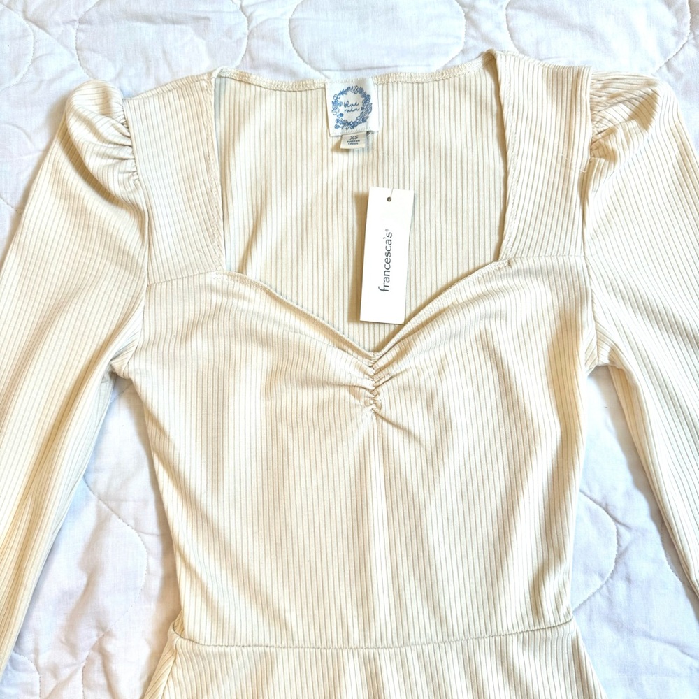 Francesca’s ~ Mariella Ribbed Sweetheart Mini Dress! - Picture 6 of 8